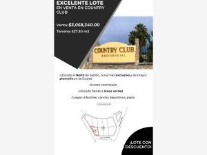 Terreno en venta en Country Club Residencial, Saltillo, Coahuila de Zaragoza