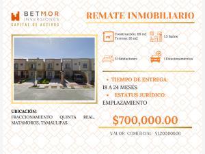 Casa en remate en Quinta Real, Matamoros, Tamaulipas