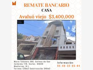 Casa en remate en Colinas de San Jerónimo, Monterrey, Nuevo León