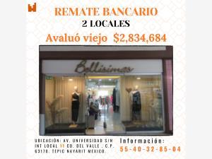 Local en remate en Ciudad del Valle, Tepic, Nayarit