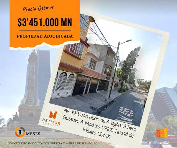 Casa en remate en San Juan de Aragón VI Sección, Gustavo A. Madero, Ciudad de México