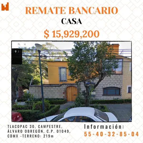 Casa en remate en Campestre, Álvaro Obregón, Ciudad de México
