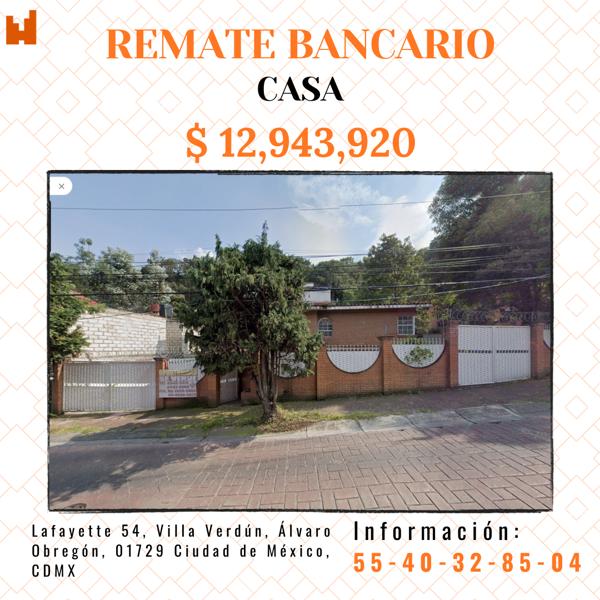 Casa en remate en Villa Verdún, Álvaro Obregón, Ciudad de México