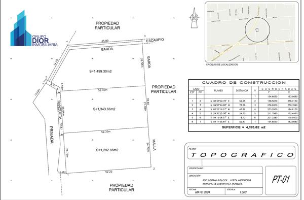 Terreno en venta en Vista Hermosa, Cuernavaca, Morelos