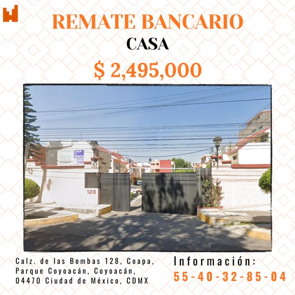 Casa en remate en Ex-Ejido de Santa Úrsula Coapa, Coyoacán, Ciudad de México
