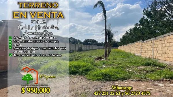 Terreno en venta en La Haciendita, Amealco de Bonfil, Querétaro