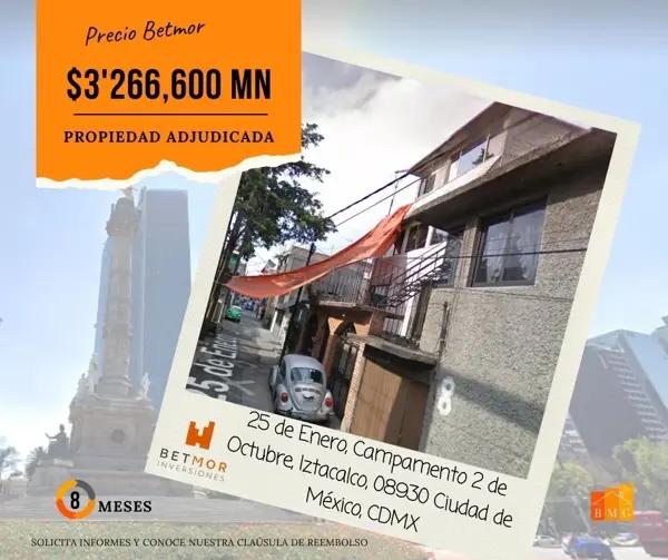 Casa en remate en Campamento 2 de Octubre, Iztacalco, Ciudad de México
