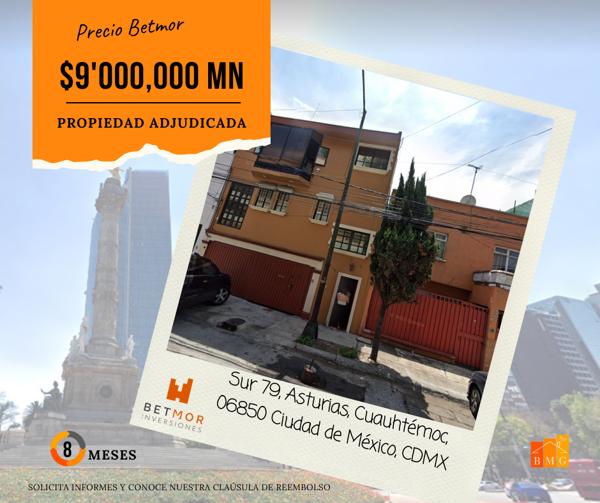 Casa en remate en Asturias, Cuauhtémoc, Ciudad de México