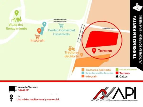 Terreno en renta en Nuevo Torreon, Torreón, Coahuila de Zaragoza