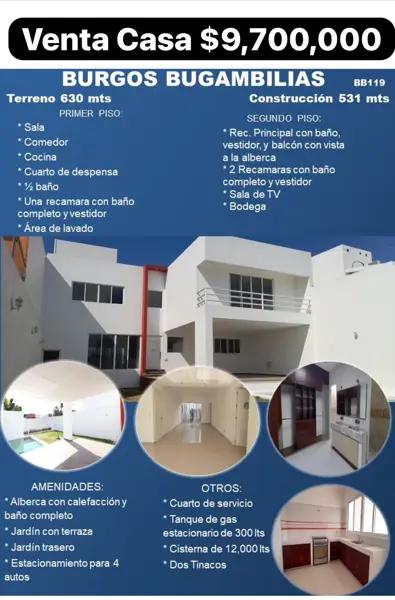 Casa en venta en Burgos Bugambilias, Temixco, Morelos Casa en venta en Burgos Bugambilias, Temixco, Morelos