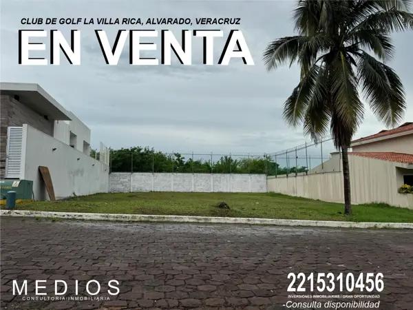 Terreno en venta en Club de Golf Villa Rica, Alvarado, Veracruz de Ignacio de la Llave