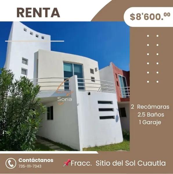 Casa en renta en Sitio del Sol, Cuautla, Morelos