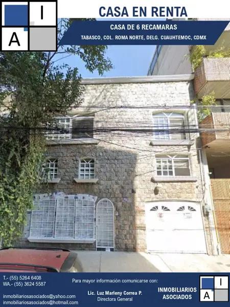 Casa en renta en Roma Norte, Cuauhtémoc, Ciudad de México