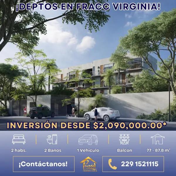 Departamento en venta en Virginia, Boca del Río, Veracruz de Ignacio de la Llave