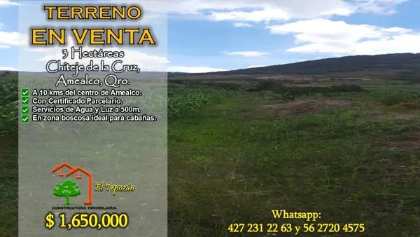 Terreno en venta en Chitejé de la Cruz, Amealco de Bonfil, Querétaro Terreno en venta en Chitejé de la Cruz, Amealco de Bonfil, Querétaro