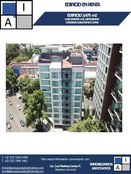 Edificio en renta en Hipódromo Condesa, Cuauhtémoc, Ciudad de México