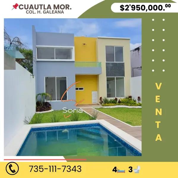 Casa en venta en Hermenegildo Galeana, Cuautla, Morelos