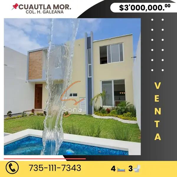 Casa en venta en Hermenegildo Galeana, Cuautla, Morelos