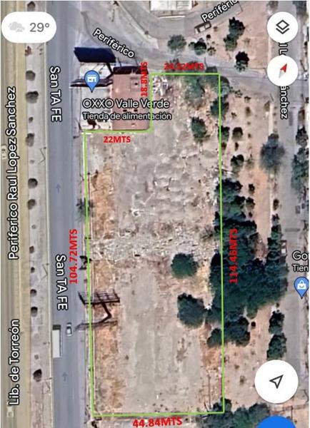 Terreno en renta en Valle Verde, Torreón, Coahuila de Zaragoza