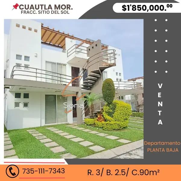 Departamento en venta en Sitio del Sol, Cuautla, Morelos
