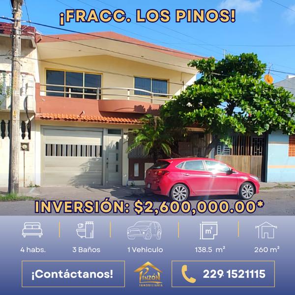 Casa en venta en Los Pinos, Veracruz, Veracruz de Ignacio de la Llave