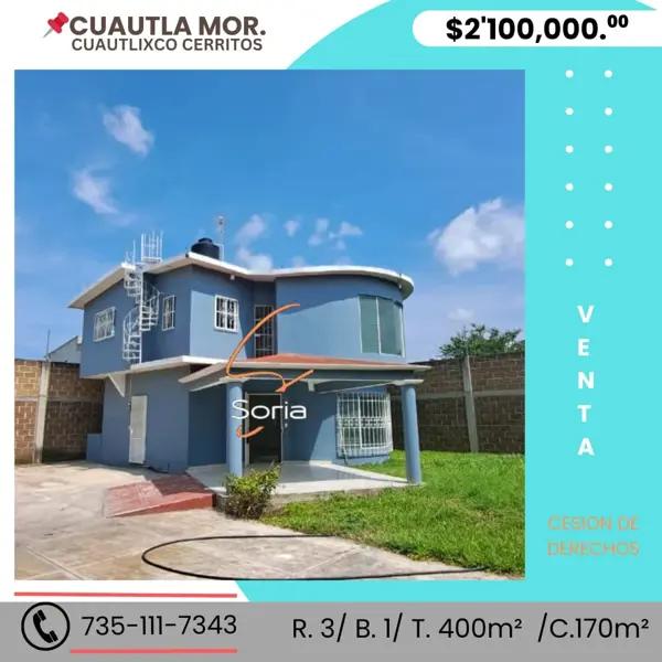 Casa en venta en Cuautlixco, Cuautla, Morelos