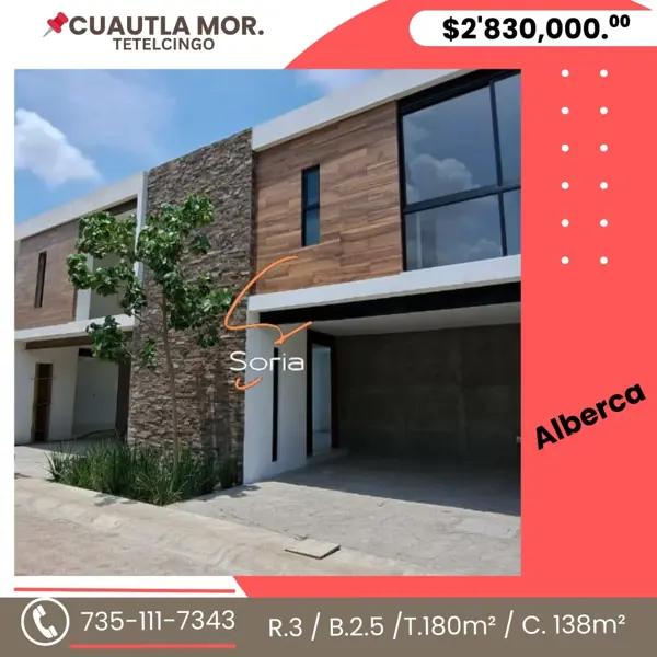 Casa en venta en Tetelcingo, Cuautla, Morelos