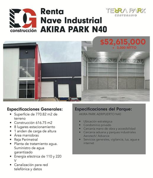 Nave en renta en La Griega, El Marqués, Querétaro