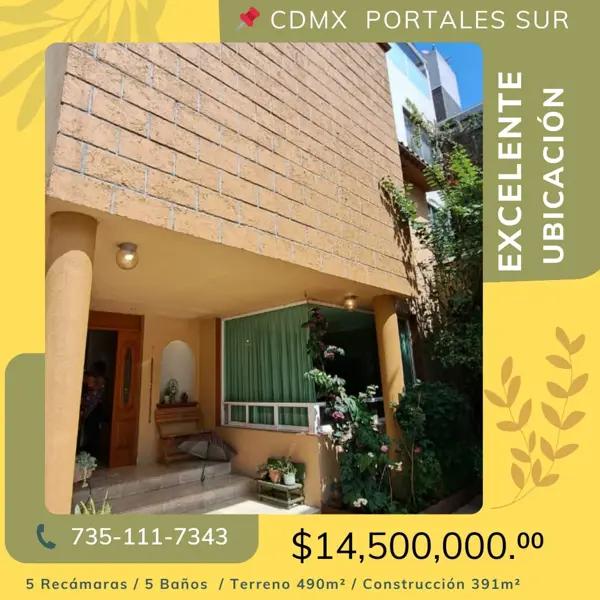 Casa en venta en Portales Sur, Benito Juárez, Ciudad de México