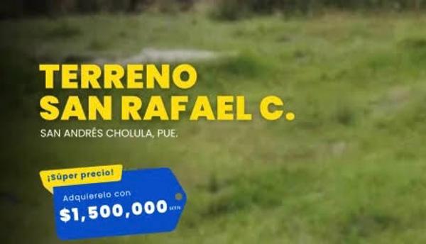 Terreno en venta en San Rafael Comac, San Andrés Cholula, Puebla