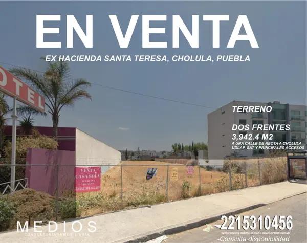 Terreno en venta en Ex-Hacienda de Santa Teresa, San Andrés Cholula, Puebla