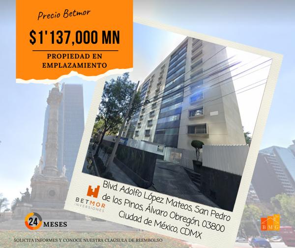 Departamento en remate en San Pedro de los Pinos, Álvaro Obregón, Ciudad de México