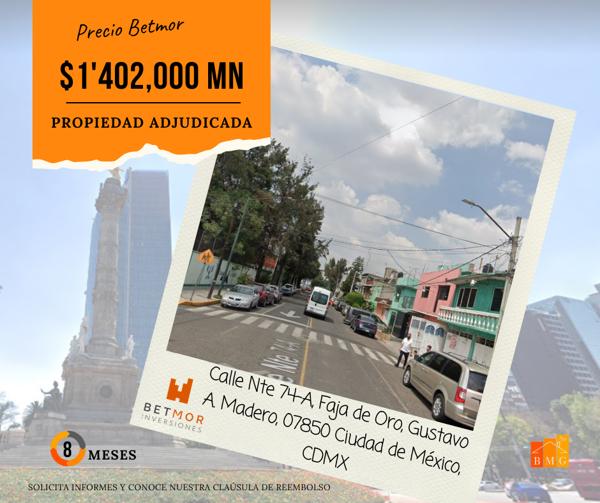 Casa en remate en Faja de Oro, Gustavo A. Madero, Ciudad de México
