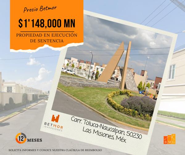 Casa en remate en Las Misiones, Toluca, México