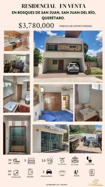 Casa en venta en Bosques de San Juan, San Juan del Río, Querétaro