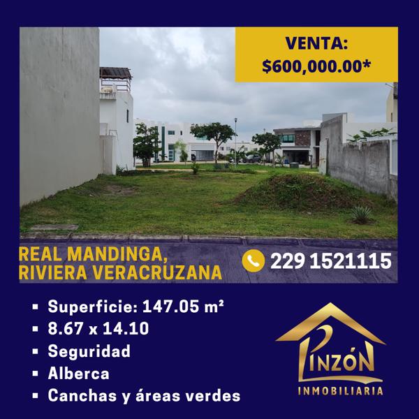 Terreno en venta en Real Mandinga, Alvarado, Veracruz de Ignacio de la Llave