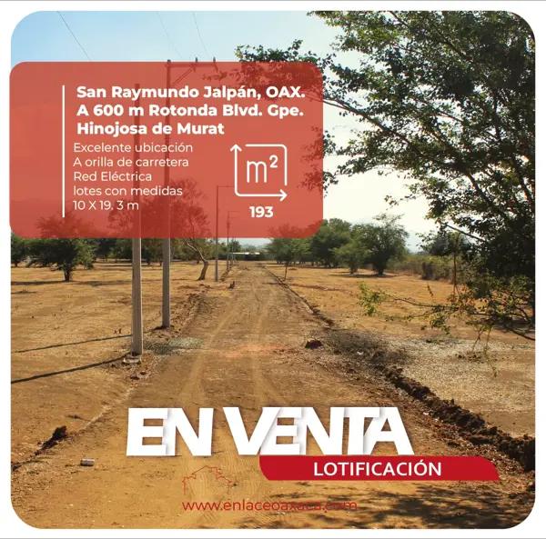 Terreno en venta en Real Antequera II, San Raymundo Jalpan, Oaxaca