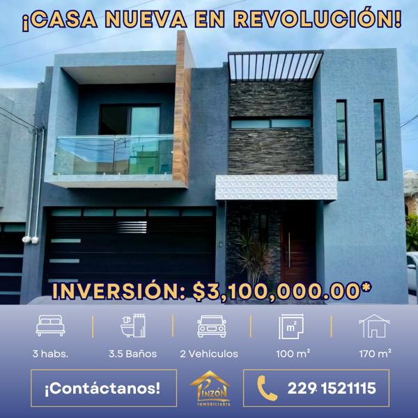 Casa en venta en Revolucion, Boca del Río, Veracruz de Ignacio de la Llave