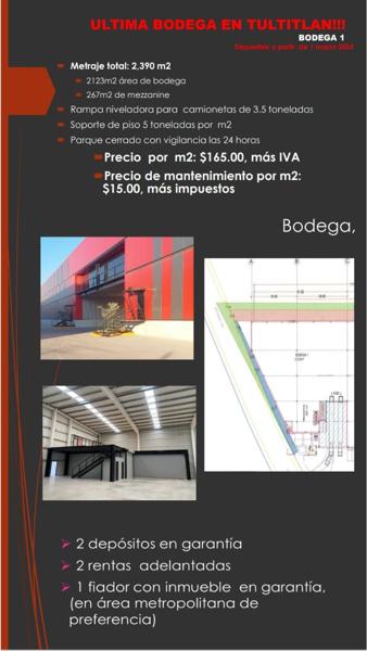 Bodega en renta en Santiaguito, Tultitlán, México