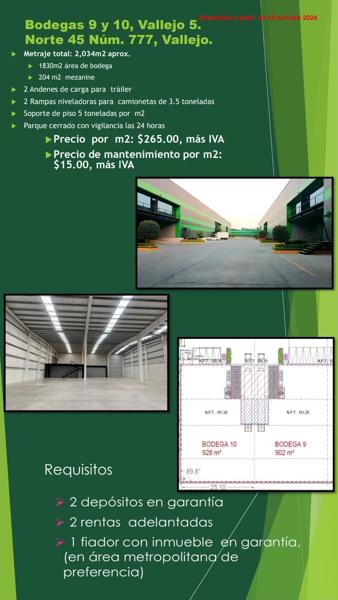 Bodega en renta en Industrial Vallejo, Azcapotzalco, Ciudad de México