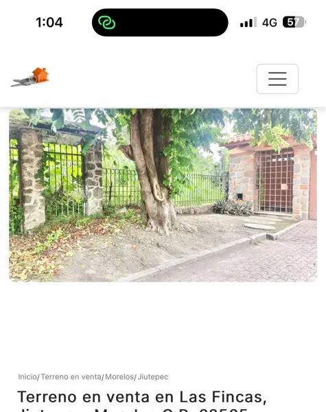 Terreno en venta en Las Fincas, Jiutepec, Morelos