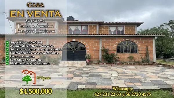 Finca-Rancho en venta en Tenasdá (Barrio de San Ildefonso), Amealco de Bonfil, Querétaro
