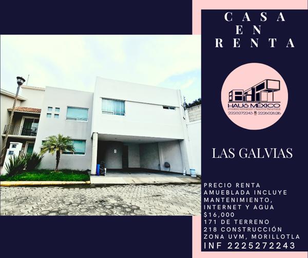 Casa en renta en Las Galvias Residencial, San Andrés Cholula, Puebla