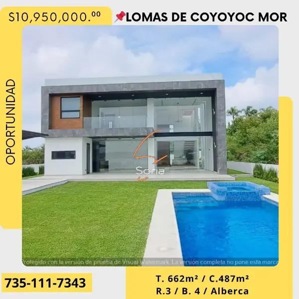 Casa en venta en Lomas de Cocoyoc, Atlatlahucan, Morelos