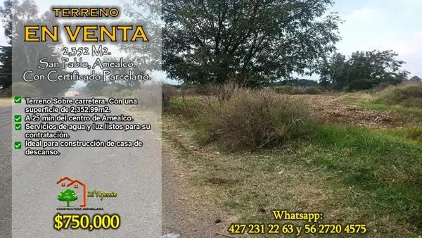 Terreno en venta en San Pablo, Amealco de Bonfil, Querétaro