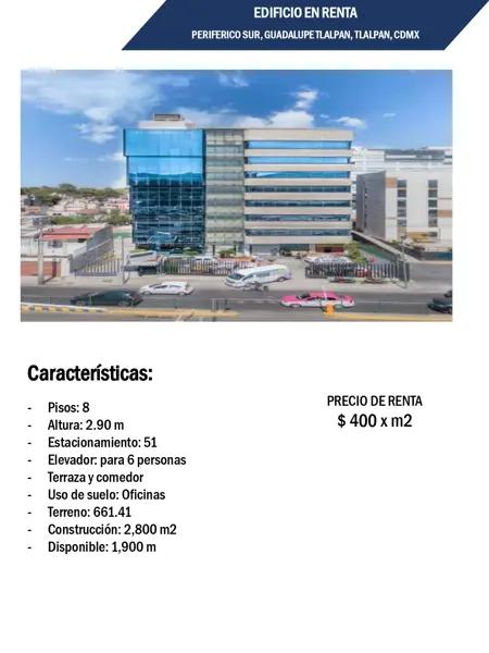 Edificio en renta en Guadalupe, Tlalpan, Ciudad de México