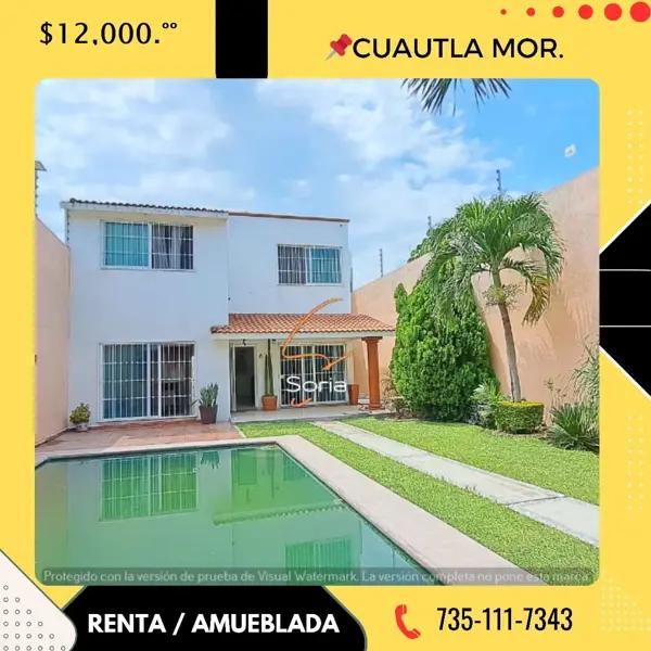 Casa en renta en Gabriel Tepepa, Cuautla, Morelos