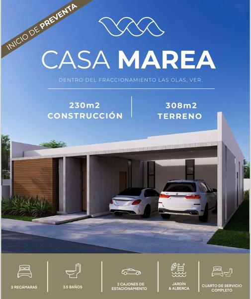 Casa en venta en Las Olas Residencial, Alvarado, Veracruz de Ignacio de la Llave