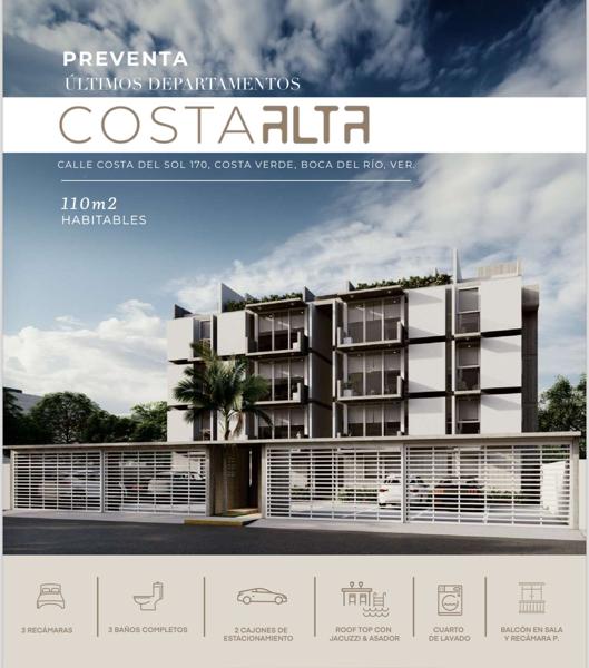 Departamento en venta en Costa Verde, Boca del Río, Veracruz de Ignacio de la Llave