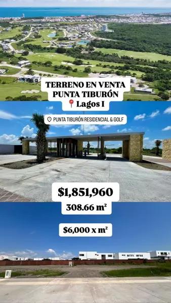 Terreno en venta en Punta Tiburón, Residencial, Marina y Golf, Alvarado, Veracruz de Ignacio de la Llave